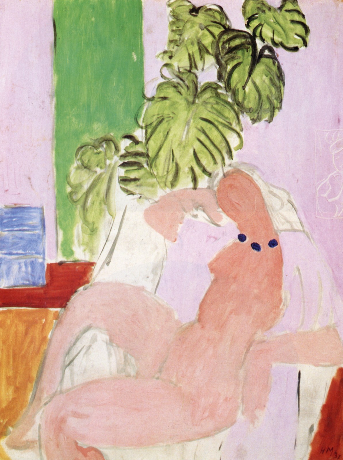 046 Henri Matisse – Nude In Chair, Green Plants 1937-39 – Giclée Fine Art