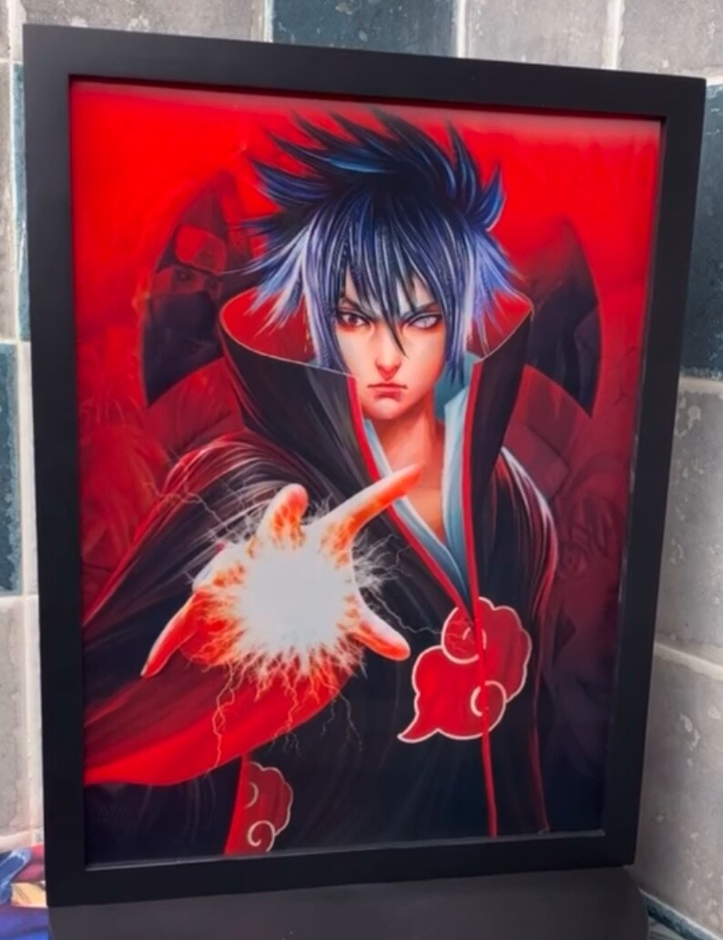 Naruto-Itachi/Sasuke-3D Poster 3D Lenticular Flip Effect,2 Images In One