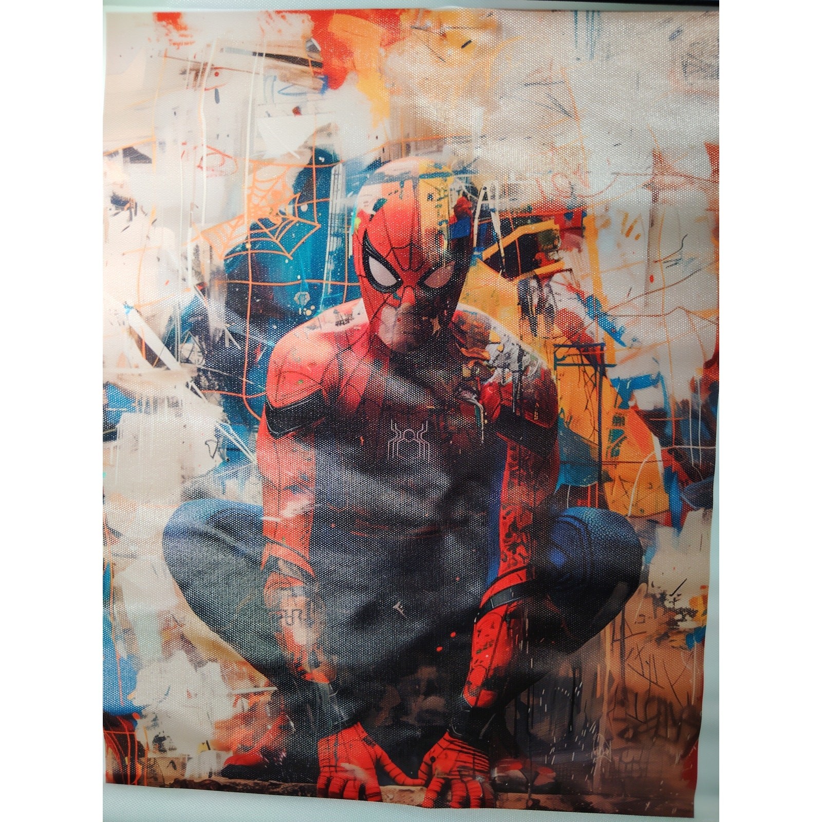 Spider-Man Abstract Graffiti Wall – Superhero Canvas Print (Unframed, 12×18″)