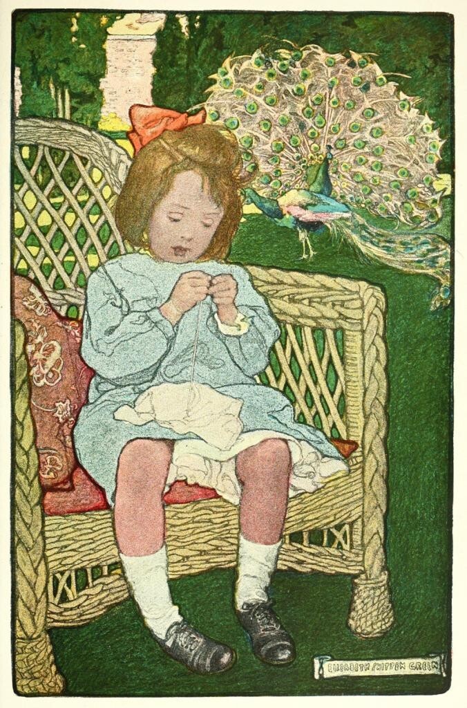 Sewing : Elizabeth Shippen : 1906 : Archival Quality Art Print