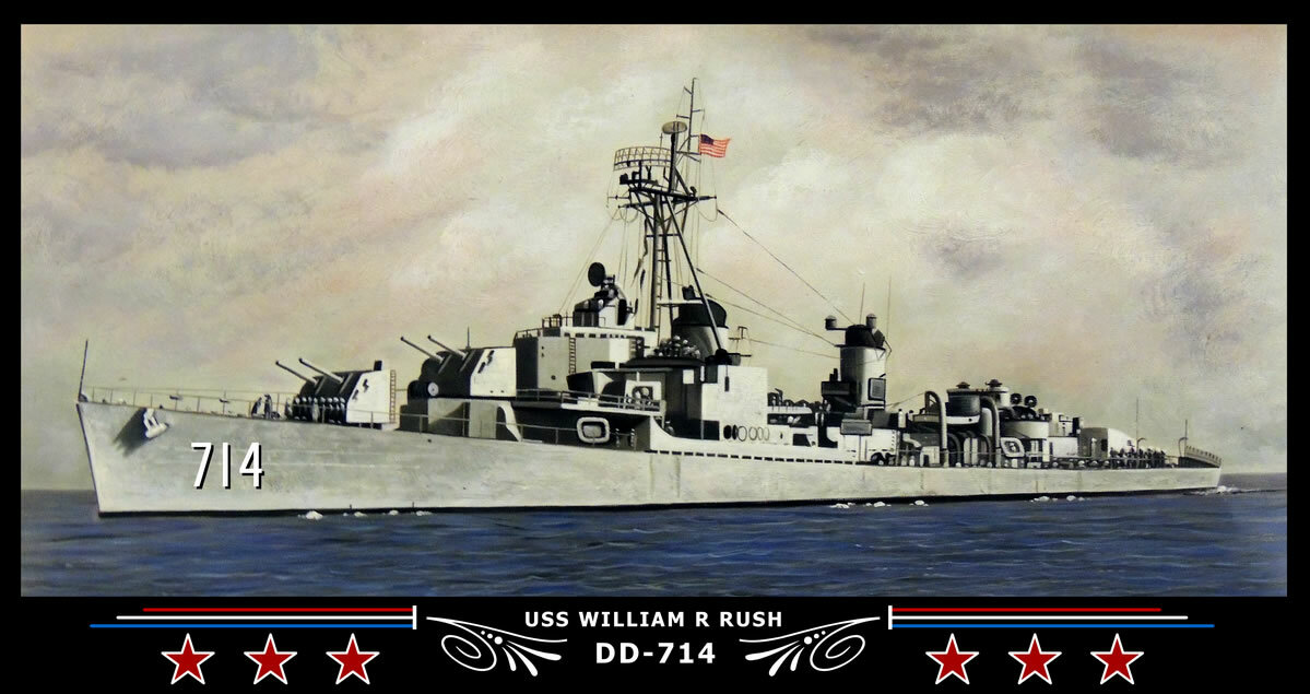 Navy Emporium USS William R Rush DD-714 Art Print