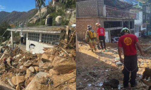 Familia completa es hallada sin vida debajo de los escombros de su casa, en Acapulco