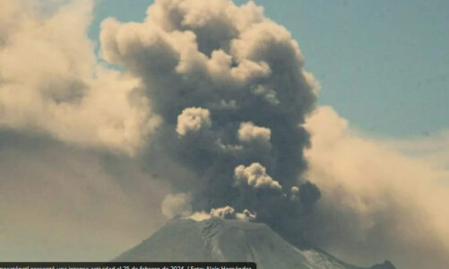 Está “bravo el Popocatépetl”, registra intensa actividad