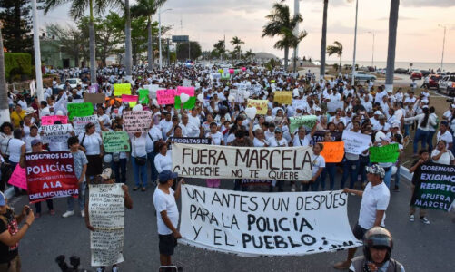 Policía de Campeche seguirá en paro; marcha en su apoyo y solidaridad