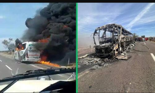 Cuatro pasajeros mueren calcinados, además de heridos tras incendiarse autobús, en Sinaloa