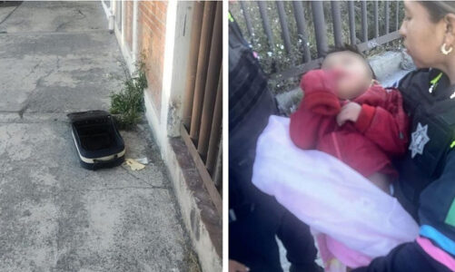 Hallan a bebé de dos años con signos de violencia en maleta, en Puebla