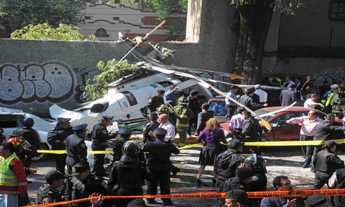 Se desploma helicóptero en Avenida del Imán en Coyoacán