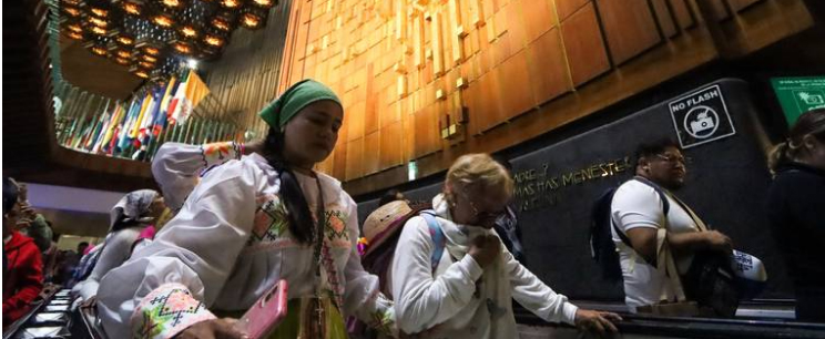 Peregrinación del estado de Querétaro llego hoy domingo, a la Basílica de Guadalupe