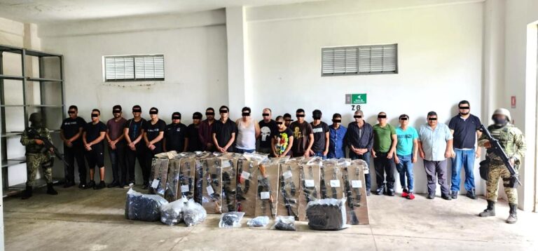 Captura SEDENA a 21 miembros del Cártel de Sinaloa en Chiapas