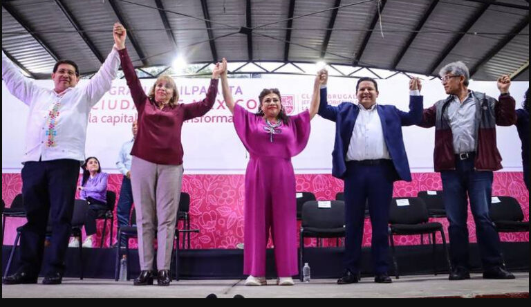 Clara Brugada inicia su gira de agradecimiento en Milpa Alta