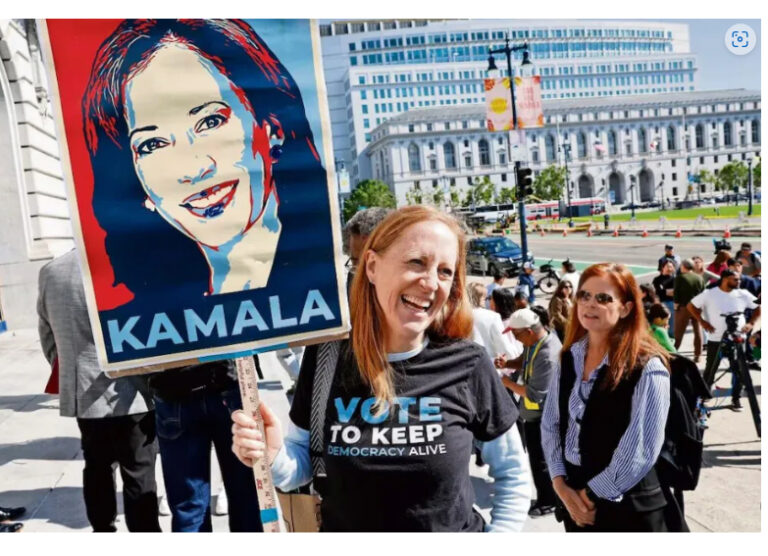 Demócratas inician votación para designar oficialmente a Kamala Harris