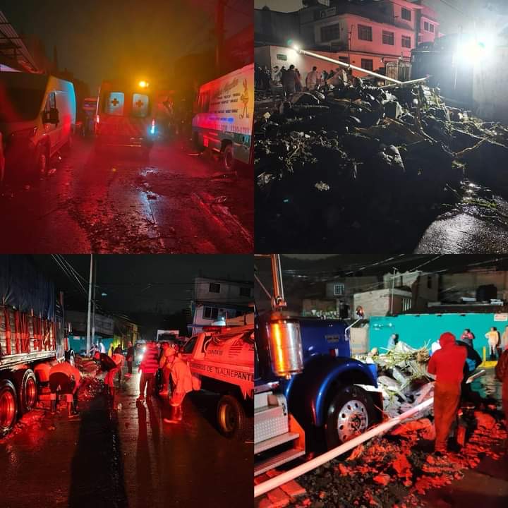 Se desgaja cerro en Tlalnepantla