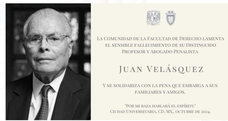 Murió el reconocido abogado penalista Juan Velásquez