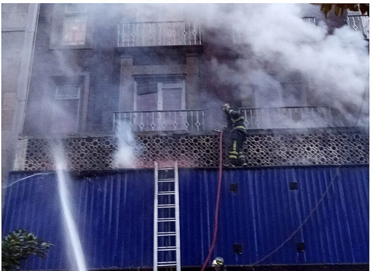 Incendio en domicilio de la zona centro CdMx