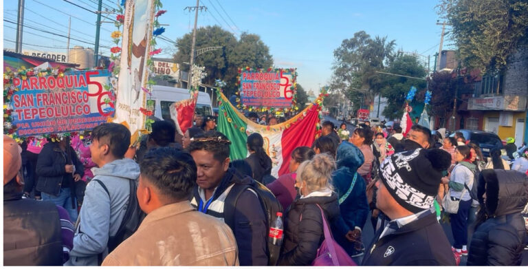 Peregrinos del estado de México llegaron, a la Basílica de Guadalupe