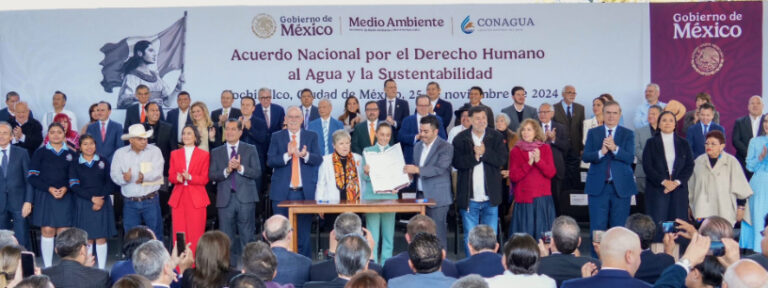 Gobierno firma acuerdo nacional por el derecho al agua y la sustentabilidad