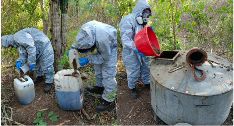 Aseguran laboratorio clandestino, vinculado a los Chapitos, en Sinaloa