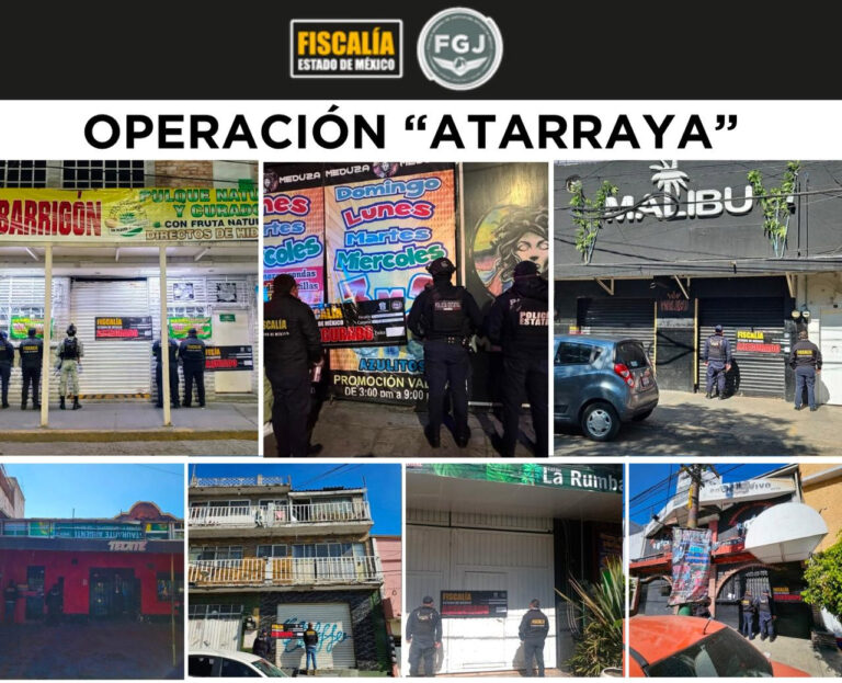 Operación “Atarraya” asegura otros 7 establecimientos en Naucalpan y Tlalnepantla