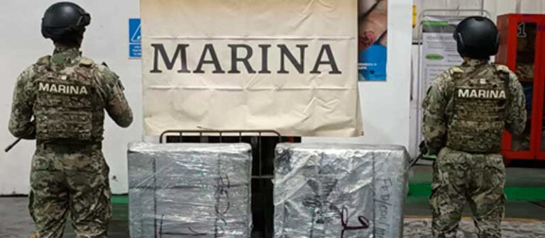 Semar incauta más de 100 kilos de metanfetamina en el puerto de Manzanillo