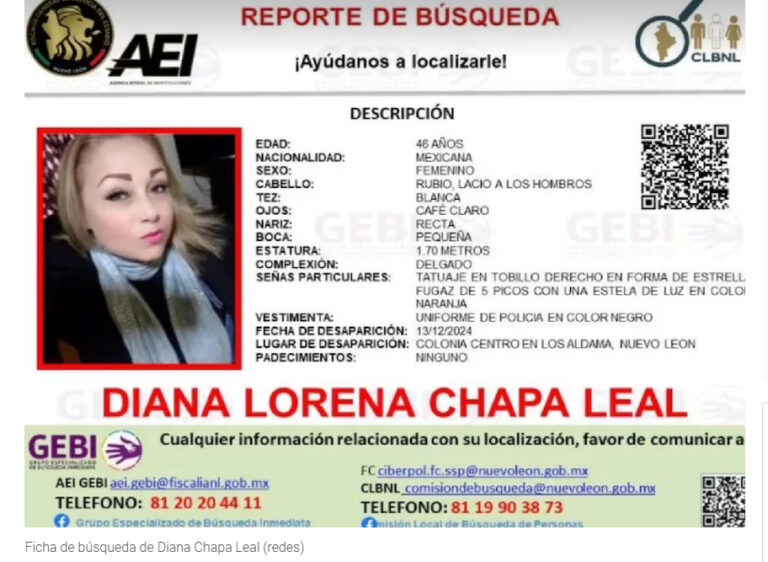 Diana Lorena, policía en activo, desapareció portando su uniforme, en Nuevo León