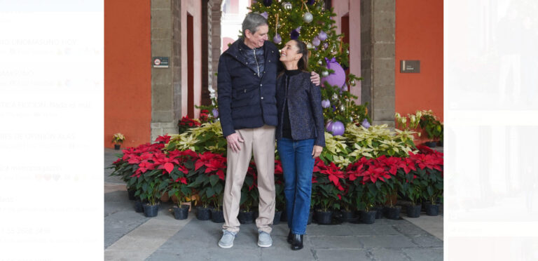 Sheinbaum y su esposo, Jesús Tarriba, envían mensaje de Navidad: “Lo más importante es el amor”