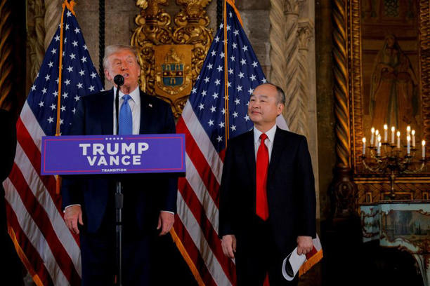 Trump y CEO de SoftBank anuncian una inversión de 100.000 millones de dólares en EU