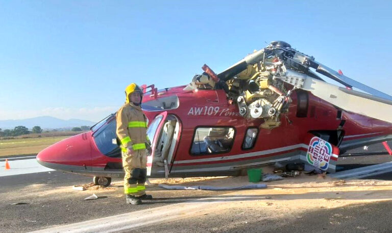 Desploma helicóptero del gobierno de Oaxaca