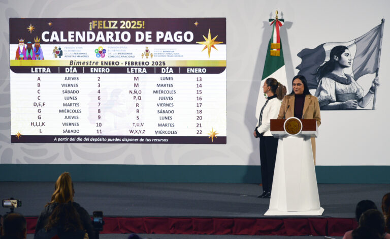 Arianda Montiel presenta CALENDARIO oficial de la Pensión Bienestar para Adultos Mayores para enero 2025