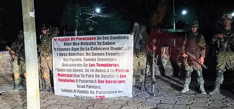 CJNG y Caballeros Templarios lanzan amenazas mutuas en Parácuaro, Michoacán