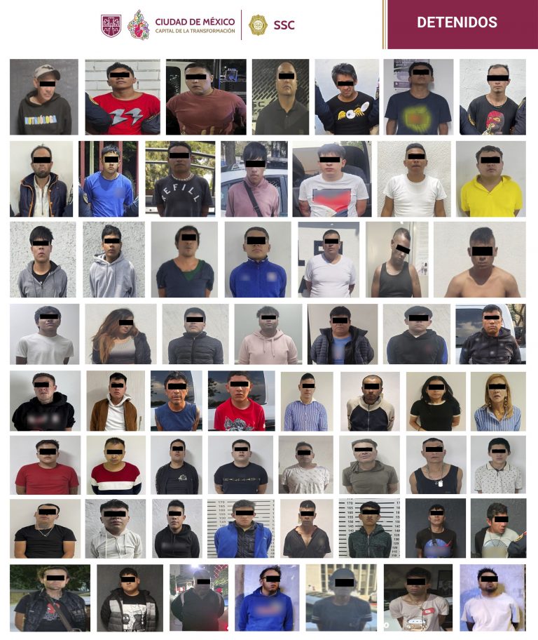 Capturan a 64 generadores de violencia en la CDMX