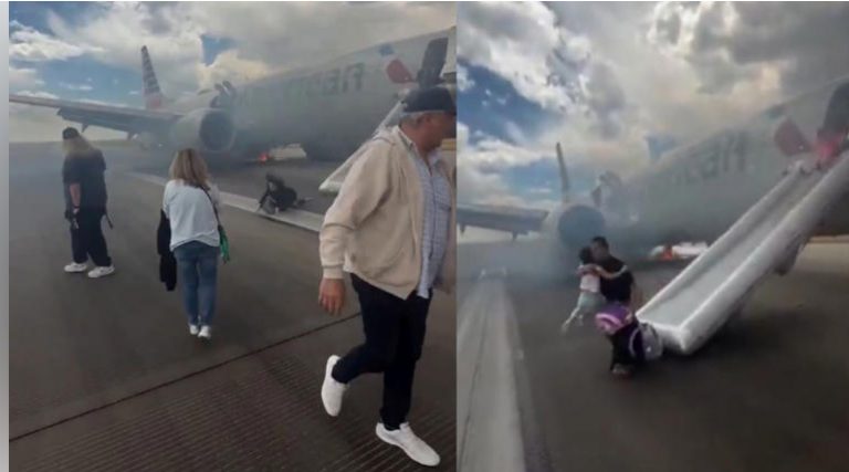 Avión de American Airlines se incendia en el Aeropuerto de Denver antes del despegue