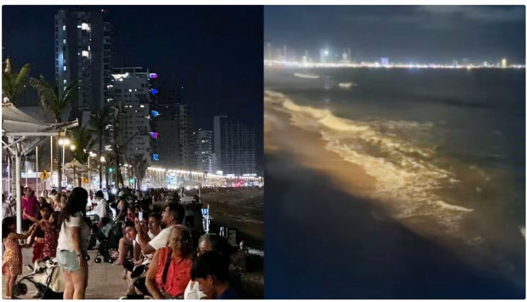 Abarrotan malecón de Mazatlán pese a alerta de tsunami en México tras terremoto en Rusia