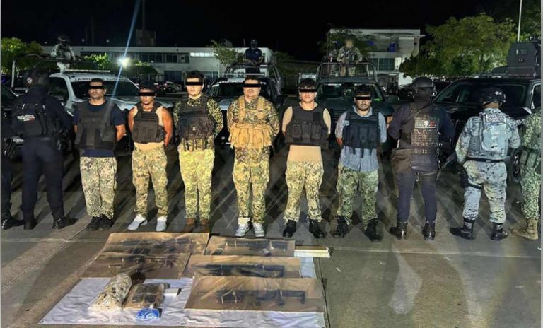 Detenidos 6 extorsionadores en Tabasco; les aseguran armas, droga y vehículos