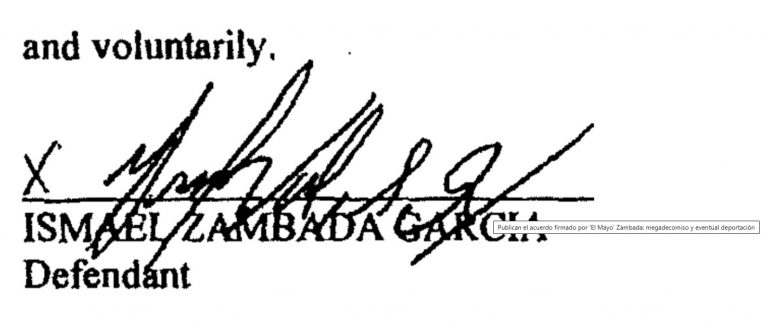 Publican el acuerdo firmado por «El Mayo», Zambada