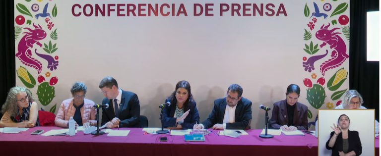 Clara Brugada jefa de gobierno CdMx, en conferencia de Prensa