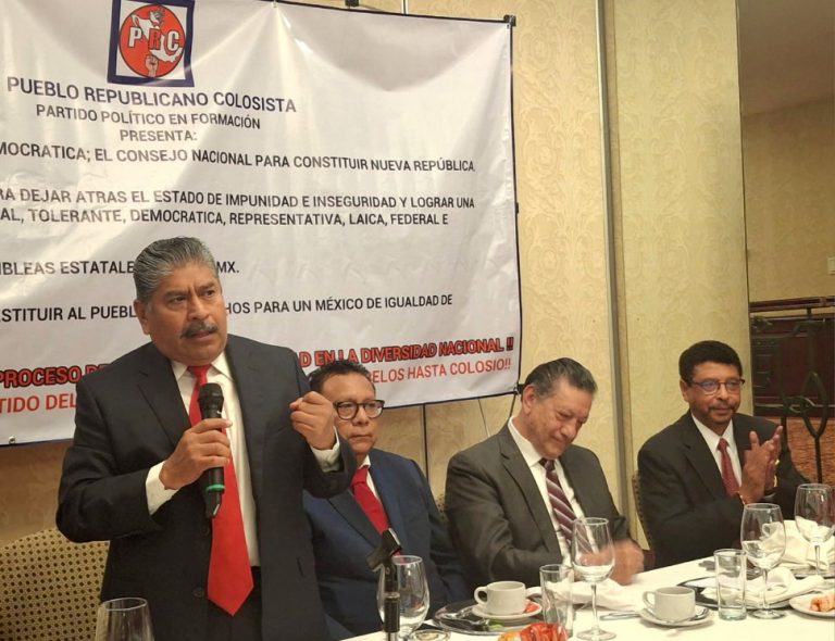 Anuncian formación del partido político, Pueblo Republicano Colosista