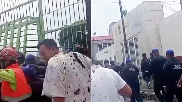 Vecinos increpan y arrojan lodo a alcaldesa de Iztapalapa, Aleida Alavez por inundaciones