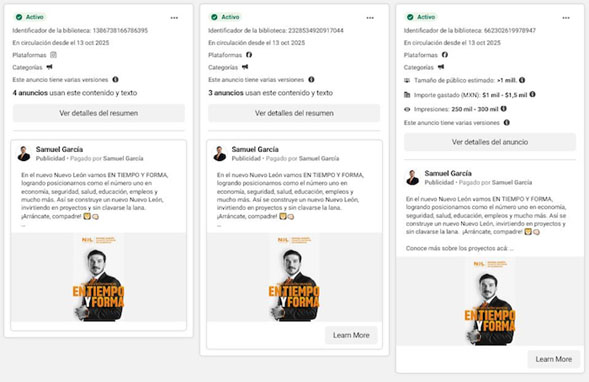 Derrochan Samuel García y su esposa diez millones en redes en 3 meses
