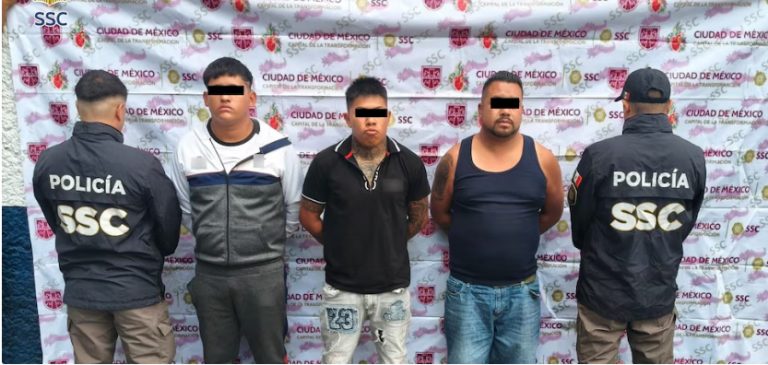 Detienen en CdMx a tres integrantes de «Los Negros», grupo criminal que extorsiona a operadores de transporte público
