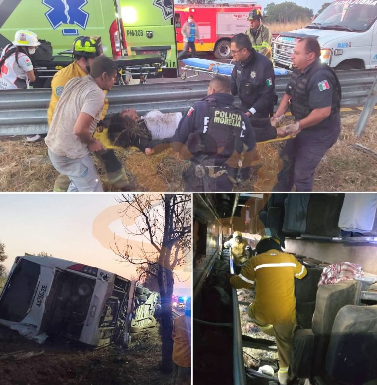 Vuelca camión turístico: 10 muertos y 20 heridos