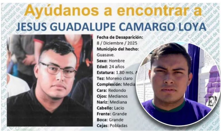 Desaparece en Guasave, Sinaloa, Jesús Guadalupe Camargo, joven activista por los derechos humanos