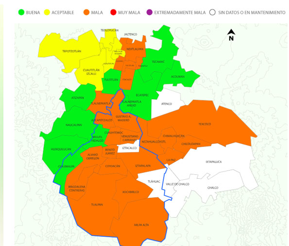CdMx y Edomex amanecen con mala calidad del aire en Navidad