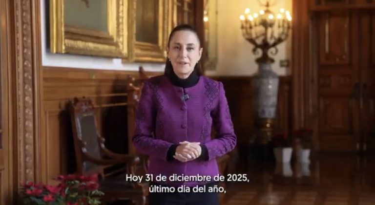 Claudia Sheinbaum envía mensaje de año nuevo al pueblo bueno y sabio