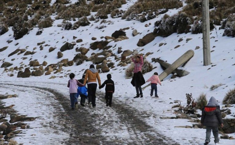 Alerta máxima en Norte del país con nevadas y aguanieve