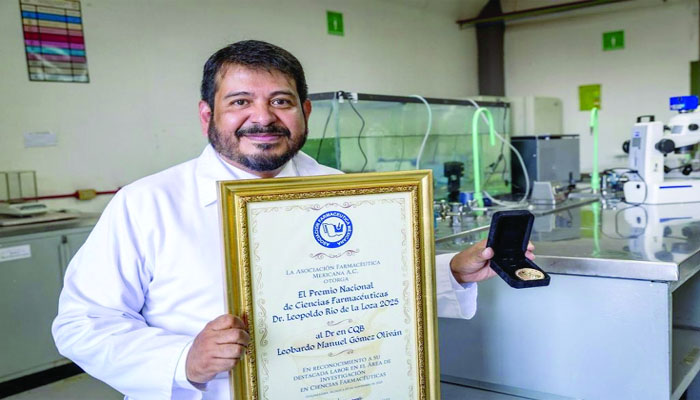 Investigador UAEMex ganó Premio Nacional de Ciencias Farmacéuticas