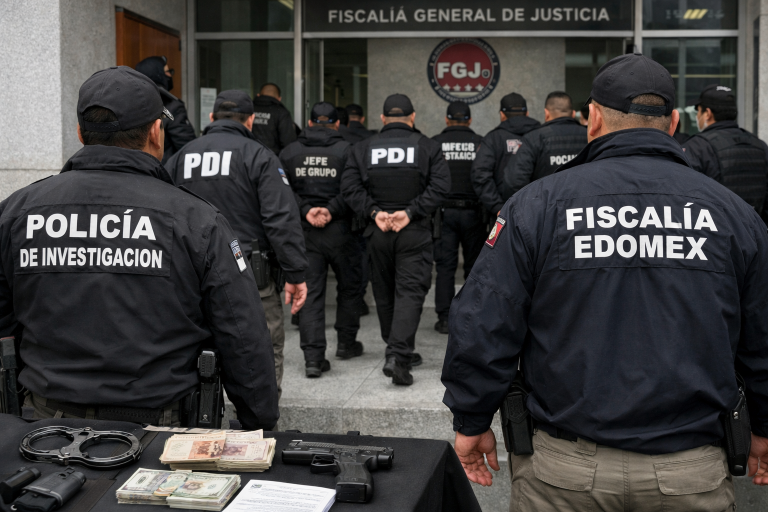 Fiscalía Edoméx suspende a 10 policías por extorsión