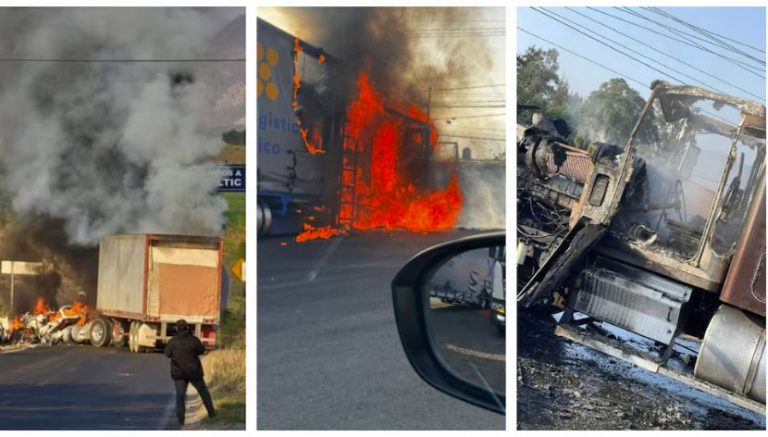 Incendian autos en narcobloqueos en Jalisco, Michoacán, Tamaulipas, Guanajuato, Colima y Nayarit, zonas controladas por el CJNG