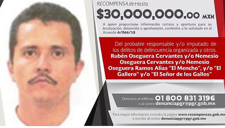 Recompensa millonaria que ofrecían la DEA y el FBI por «El Mencho», líder del CJNG