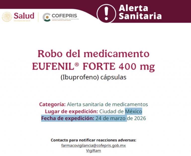 Robo de medicamentos en México: Cofepris reporta siete casos en lo que va de 2026