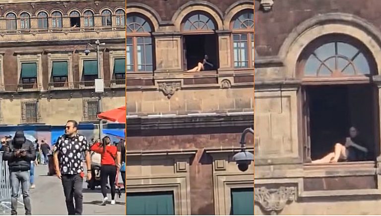 Mujer que tomó el sol en Palacio Nacional; ya fue sancionada, Sheinbaum
